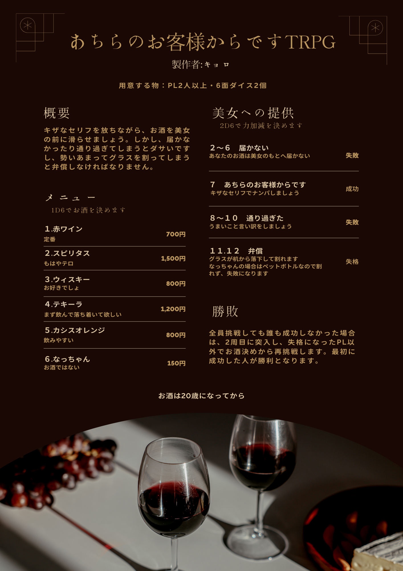 あちらのお客様からですTRPGのイメージ